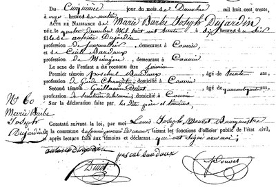 DUJARDIN Marie Barbe Joseph