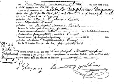 DUQUESNOY Adélaide Josephine