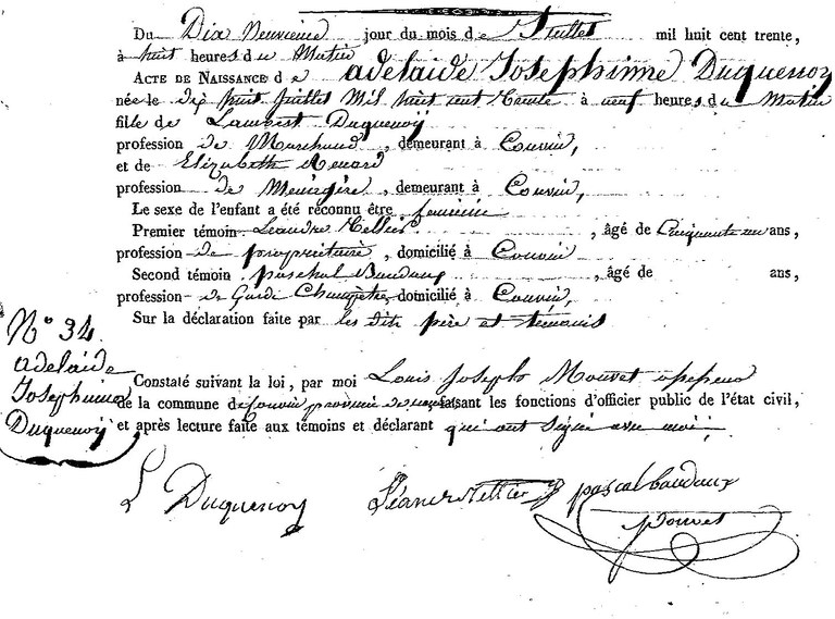 DUQUESNOY Adélaide Josephine