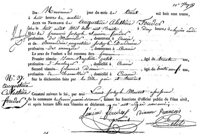 FONDER Augustine Célestine