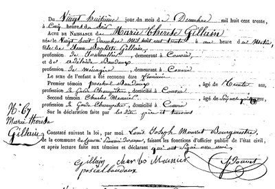 GILLAIN Marie Thérèse