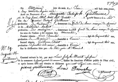 GUILLAUME Auguste Joseph