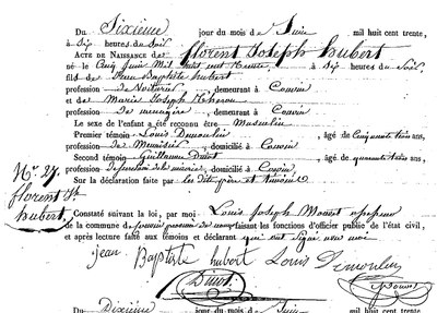 HUBERT Florent Joseph