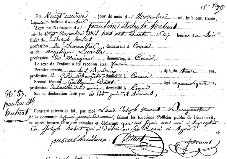 HUBERT Pauline Joseph