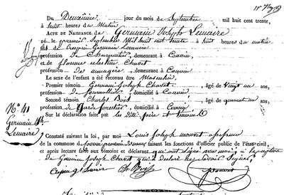 LEMAIRE Germain Joseph