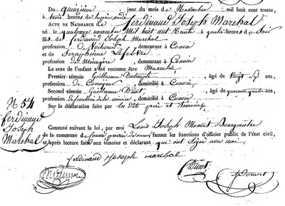 MARECHAL Ferdinand Joseph