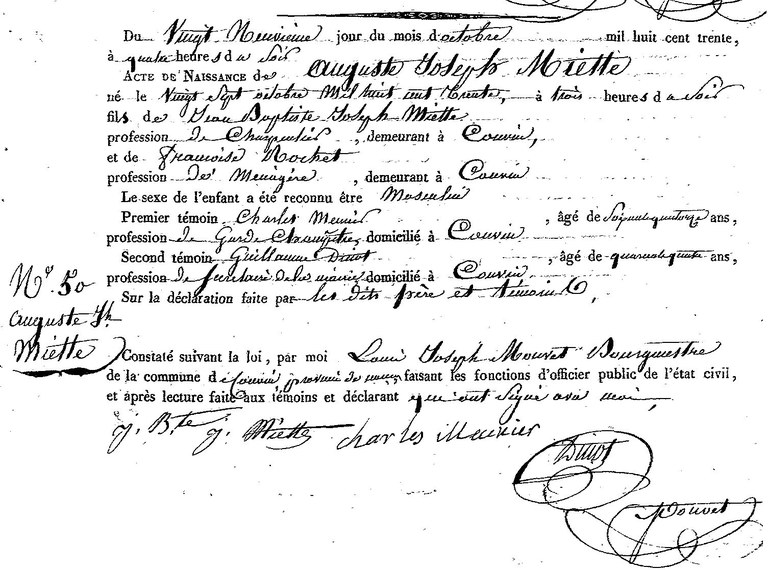 MIETTE Auguste Joseph