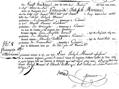 MOREAU Françoise Joseph