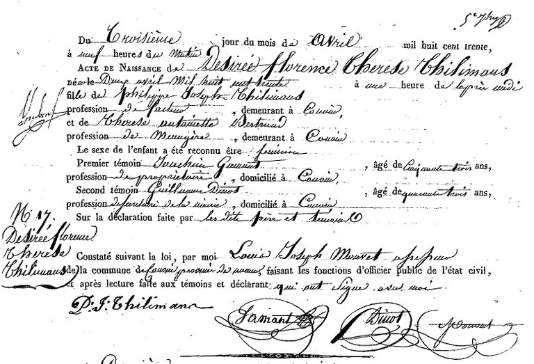 THILIMANS Désirée Florence Thérèse