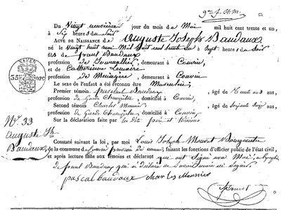 BAUDAUX Auguste Joseph