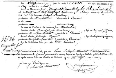 BAUDAUX Augustin Joseph