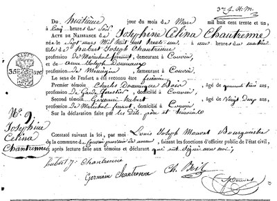 CHANTRENNE Joséphine Célina
