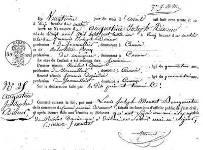 DINEUR Augustine Joseph