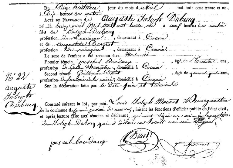 DUBUCQ Auguste Joseph