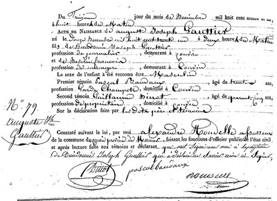 GAUTHIER Auguste Joseph