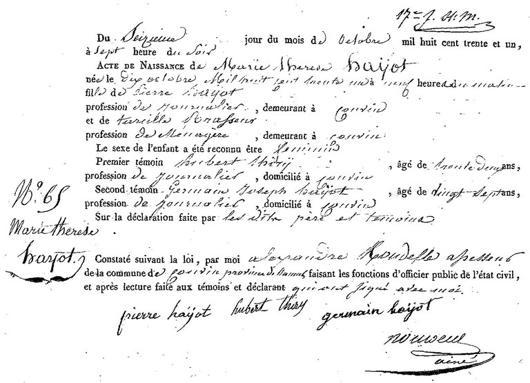 HAYOT Marie Thérèse