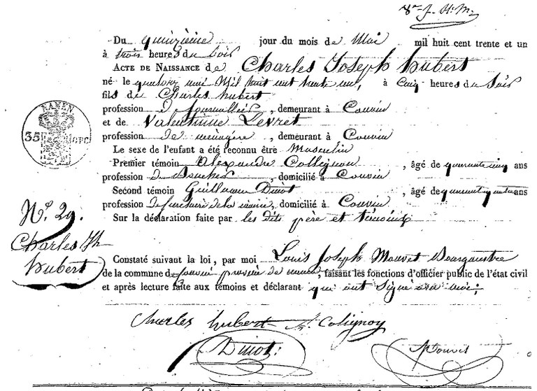 HUBERT Charles Joseph