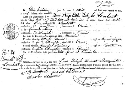LAMBERT Jean Baptiste Joseph