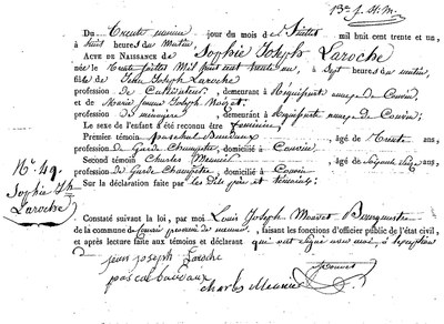 LAROCHE Sophie Joseph
