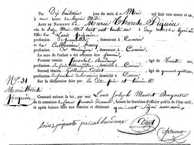 PIQUIN Marie Thérèse