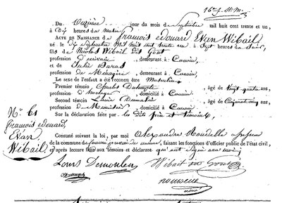 WIBAIL François Edourd Evan