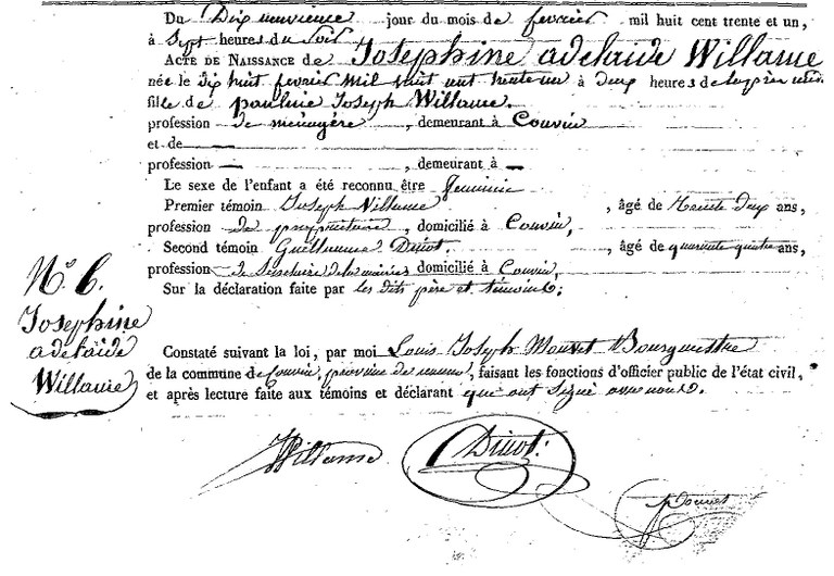 WILLIAME Joséphine Adélaide