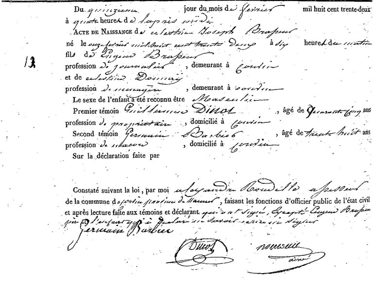 BRASSEUR Célestine Joseph