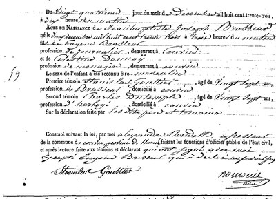 BRASSEUR Jean Baptiste Joseph