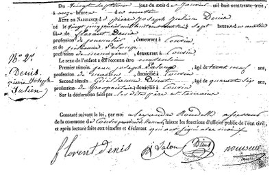 DENIS Pierre Joseph Julien