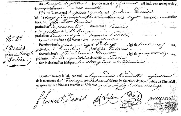 DENIS Pierre Joseph Julien