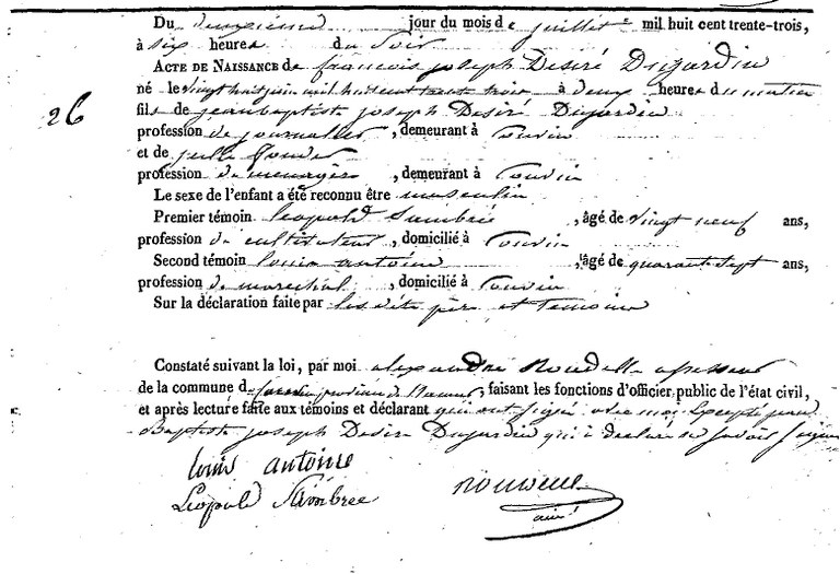 DUJARDIN François Joseph Désiré