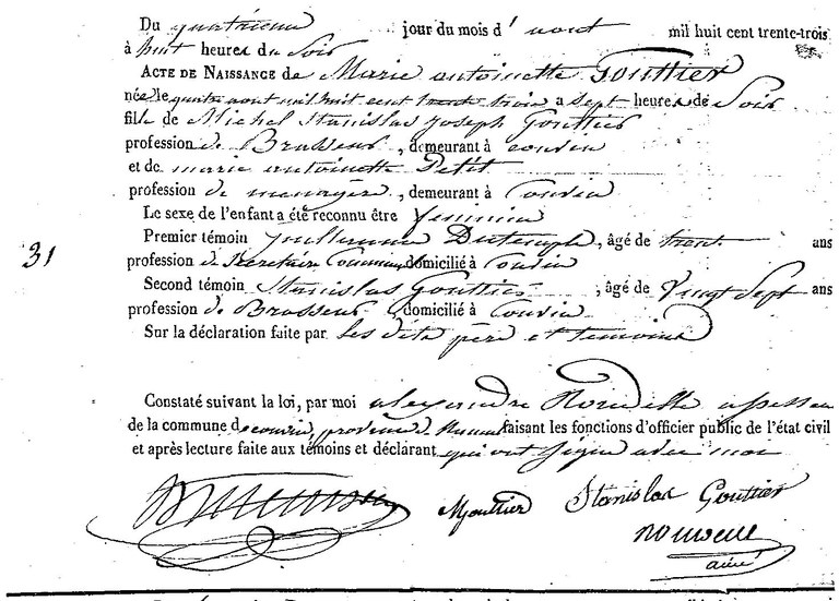 GOUTTIER Marie Antoinette