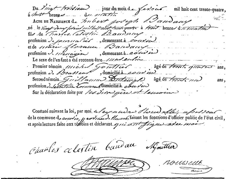 BAUDAUX Hubert Joseph