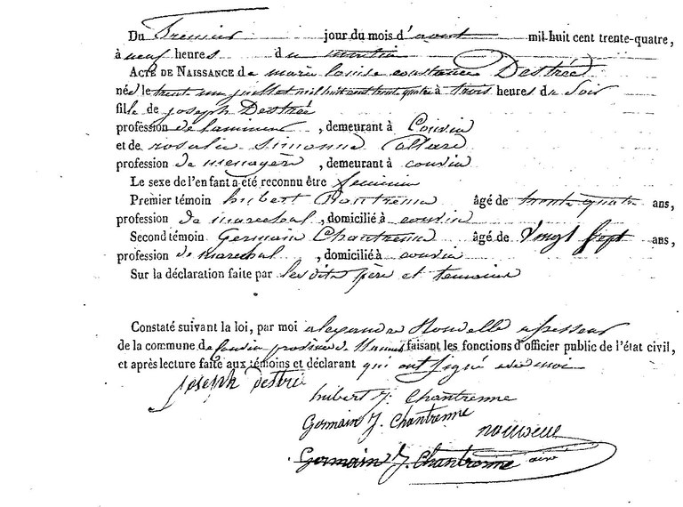 DESTREE Marie Louise Constance