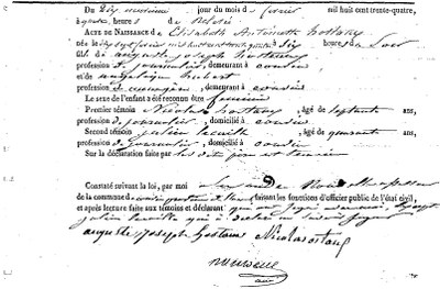 HOSTAUX Elisabeth Antoinette