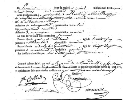 MAILLEUX Joséphine Albertine