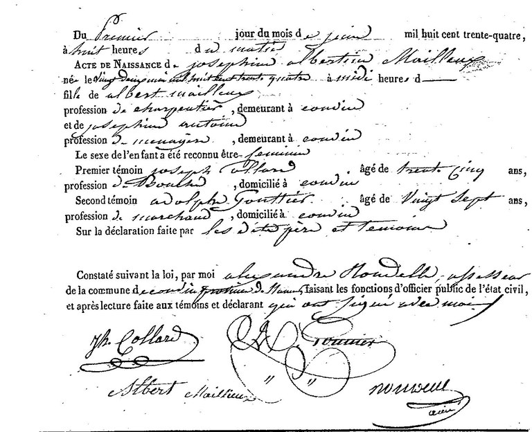 MAILLEUX Joséphine Albertine