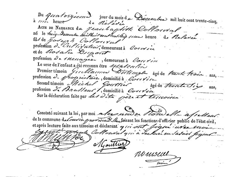 COLLONVAL Jean Baptiste