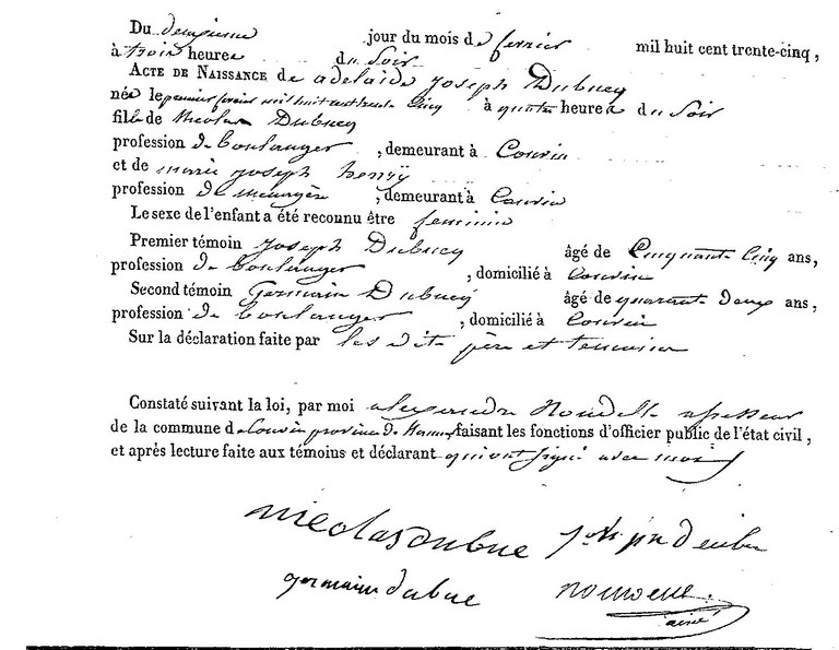 DUBUCQ Adélaide Joseph