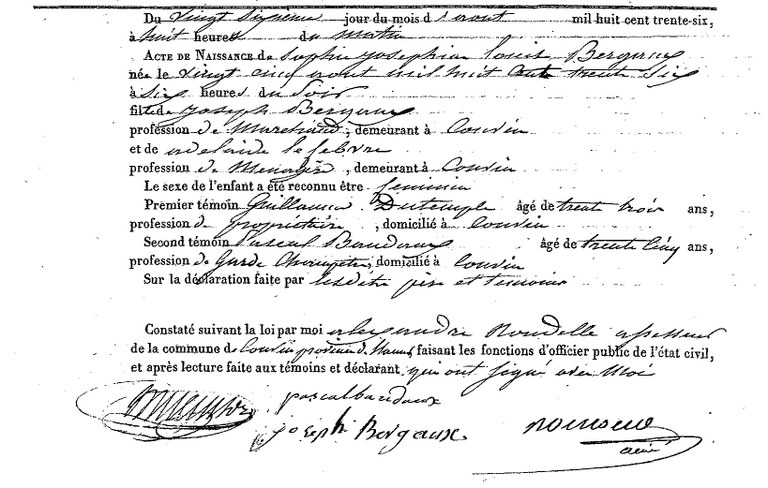 BERGAUX Sophie Josephine Louise