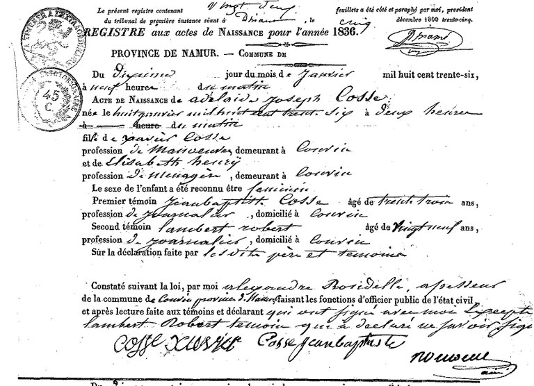 COSSE Adélaide Joseph