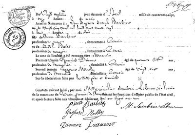 BARBIER Jean Baptiste Joseph