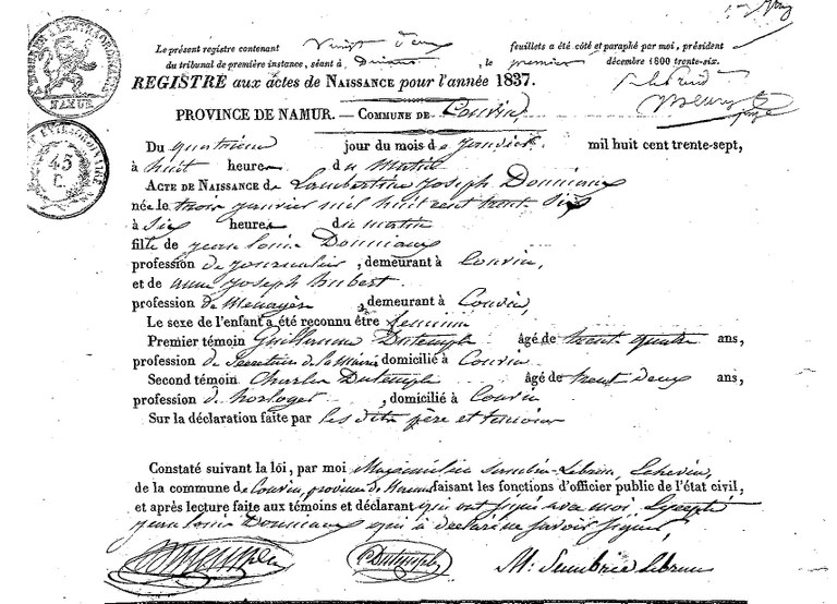DONNIAUX Lambertine Joseph