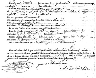 MOREAU Hubert Joseph