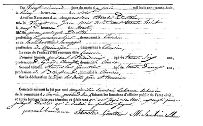 DESTREE Augustine Thérèse