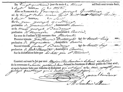 QUESTIAUX François Joseph