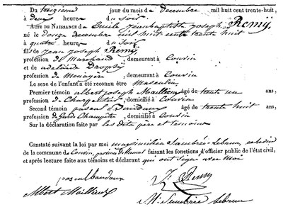 REMY Emile Jean Baptiste Joseph