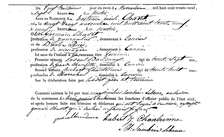 CHAVET Hortance Cécile