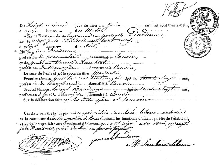 DARDENNE Alexandre Joseph