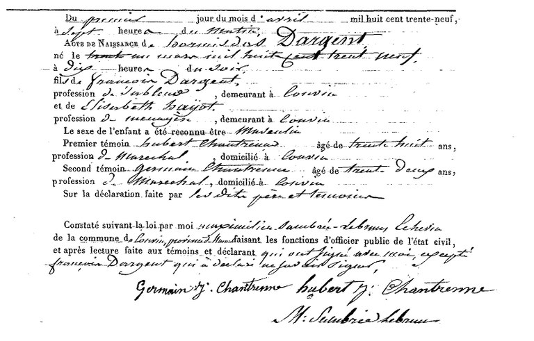 DARGENT Hornisdas